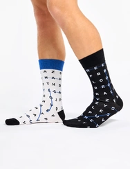 Chaussettes rigolotes en fibres de bambou Mots croisés