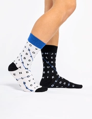 Veselé bambusové ponožky Křížovky