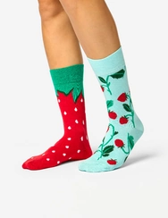 Veselé bambusové ponožky Jahôdky