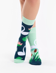 Весели чорапи Бял лебед