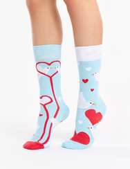 Regular Socks White Doves