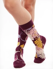 Chaussettes rigolotes Vin rouge