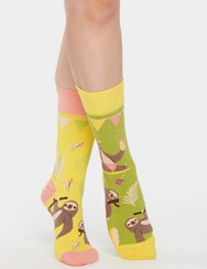 Chaussettes rigolotes Paresseux en fête