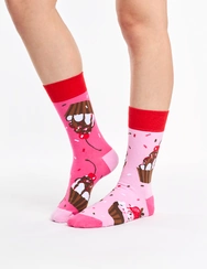 Chaussettes rigolotes Muffins rose