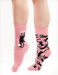 Vidám zokni Rózsaszín cicák