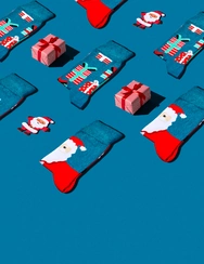 Chaussettes rigolotes Père Noël & cadeaux