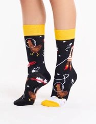 Veselé ponožky Slepice kosmonautka