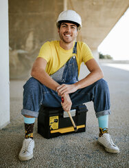 Vidám zokni Építőipari gépek