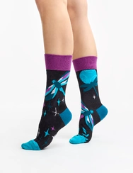 Veselé ponožky Vážky v noci