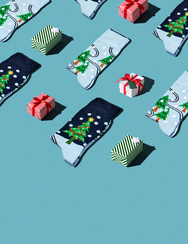 Calzini Buonumore Albero di Natale e neve