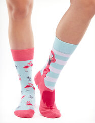 Chaussettes rigolotes Flamant enchevêtré