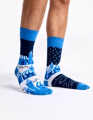 Veselé ponožky Zimní vesnička