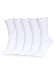 Комплект от 5 чифта класически бели спортни чорапи