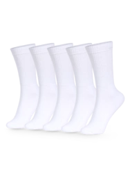 Päťbalenie športových ponožiek Biely Klasik