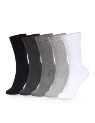 Комплект от 5 чифта класически черни и бели спортни чорапи