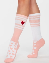 Veselé športové ponožky Pásiky a srdiečka