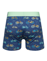 Vidám férfi bokszeralsó Narancssárga bicikli