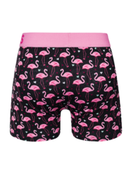 Vidám férfi bokszeralsó Flamingók és szívek