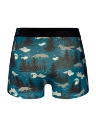 Skrátené pánske boxerky Vlk a mesiac