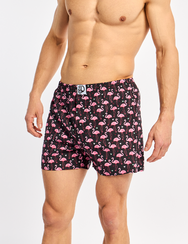 Boxer Buonumore da uomo Fenicotteri e cuori