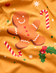 Vidám férfi pizsama Mézeskalács és édességek