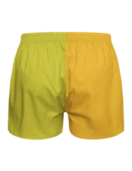 Herenboxershorts mosterdgeel en olijfgroen