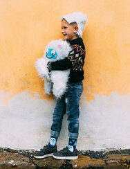 Calzini caldi Buonumore per bambini Yeti nella Foresta