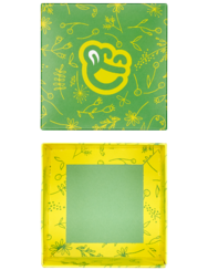 Квадратна подаръчна кутия Пролетни цветя