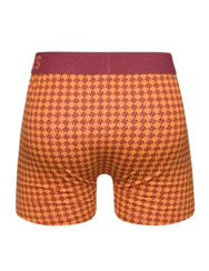 Bordovo-žluté pánské vzorované boxerky