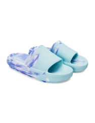 Dámské pantofle na platformě Modrý mramor