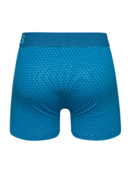 Smaragdovo-modré pánské vzorované boxerky