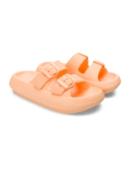 Světle meruňkové dámské sandály na platformě