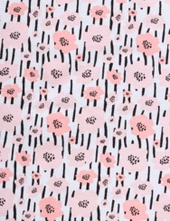 Veselá kuchyňská utěrka Růžové květiny