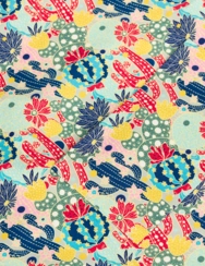 Veselá kuchyňská zástěra Kaktusové květy