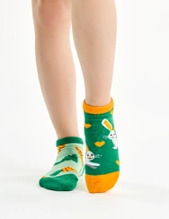 Veselé detské členkové ponožky Zajac a mrkva