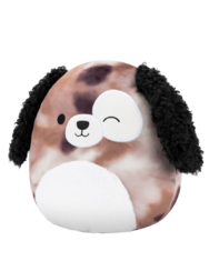 SQUISHMALLOWS Zerdan, a barna márványos kutya, 30 cm