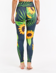 Gym Leggings Sunflower & Leaves