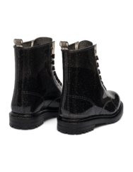 Stivali da pioggia da donna nero brillante