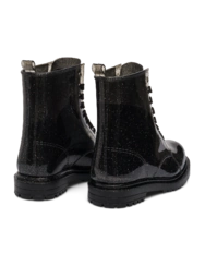 Černé třpytivé dámské gumáky