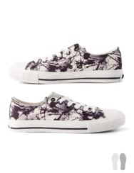 Veselé plátenné tenisky Čiernobiele škvrny