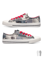 Canvas Shoes Black & White Comics