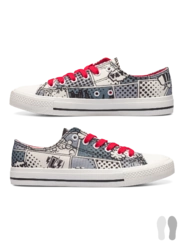 Veselé plátěné tenisky Černobílý komiks