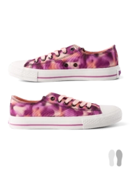 Veselé plátenné tenisky Ružová kamufláž