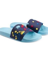 Veselé pantofle Akvarelové květiny