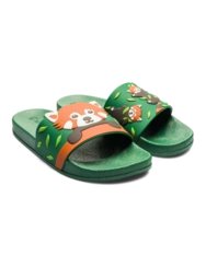 Veselé šľapky Panda Červená