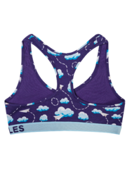 Women's Bralette Paper Planes & Clouds