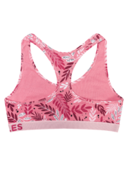 Women's Bralette Pink Leaves