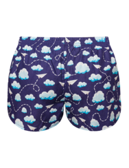 Women's Boxer Shorts Paper Planes & Clouds