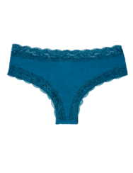Slip da donna con inserti in pizzo blu marocchino