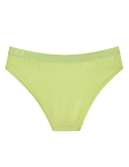 Kremno limetaste ženske hlačke iz modala